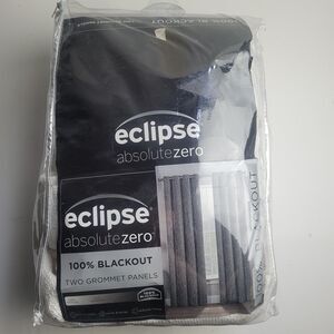 NEW Eclipse Absolute Zero 100% blackout curtain panels Grommet 50x108 'White'